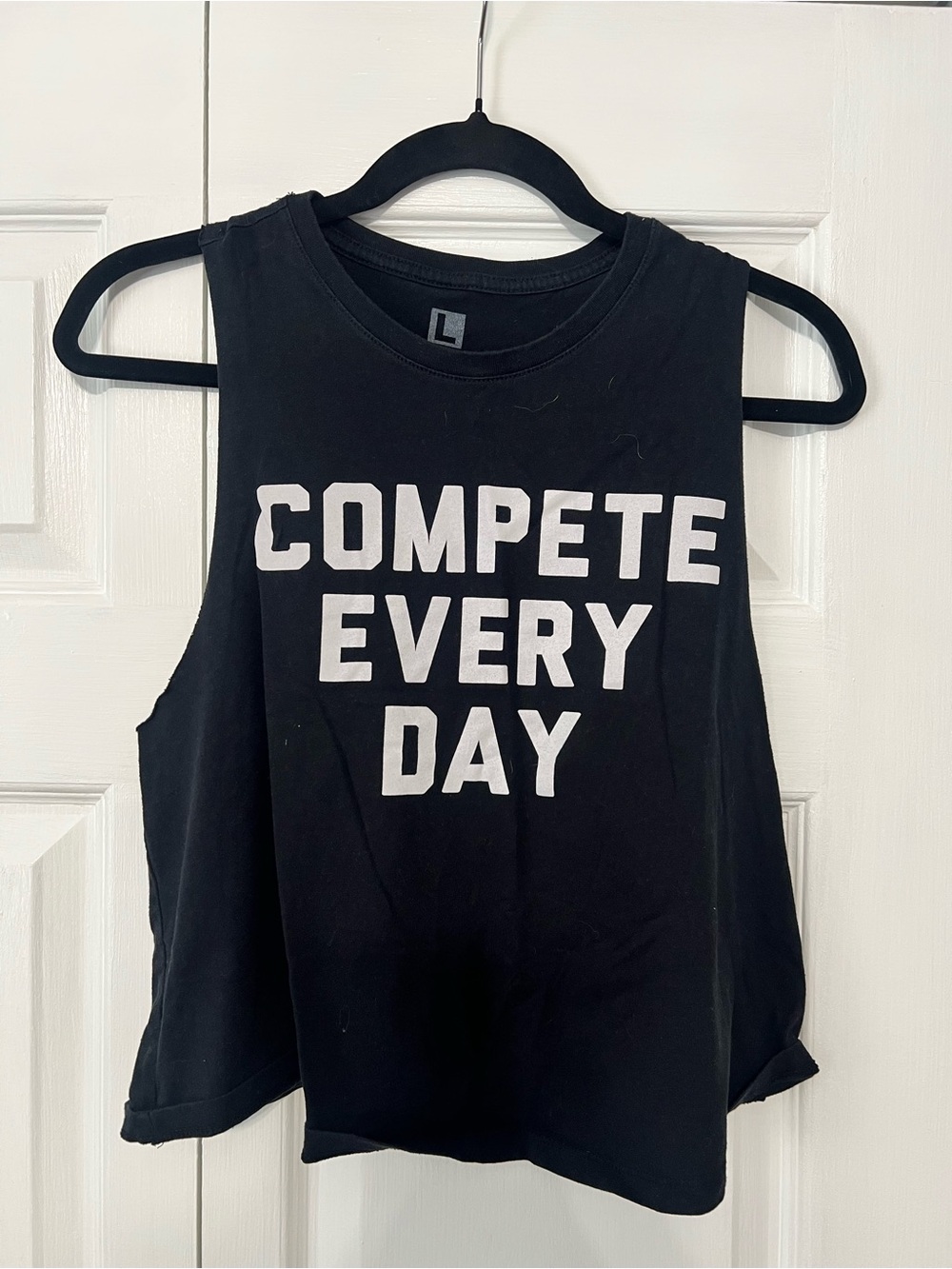 Black 'Compete Every Day' Graphic Muscle Tank - Women